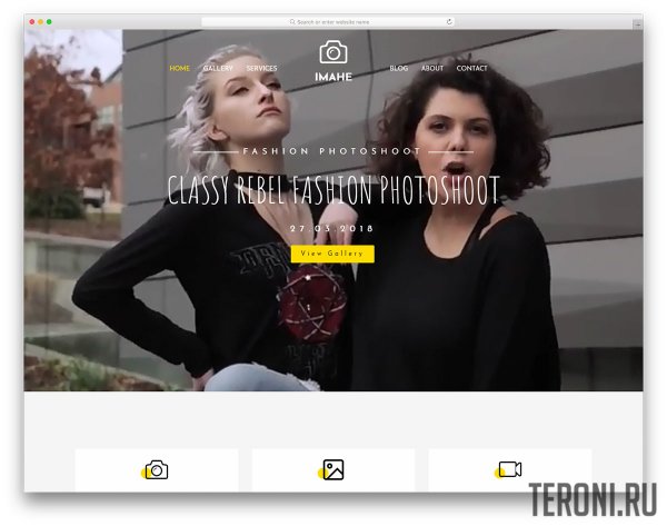 HTML шаблон для сайта фотографа — Imahe