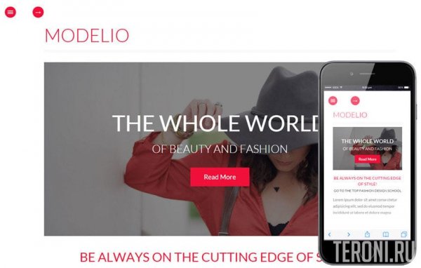 HTML шаблон для модного сайта — Modelio