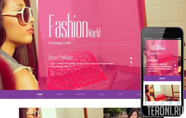 HTML шаблон для сайта моды — Fashion World