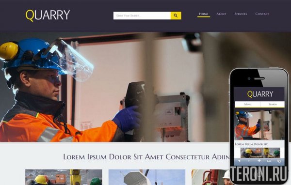 HTML шаблон строительной компании — Quarry