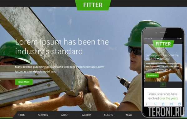 HTML шаблон строительного сайта — Fitter