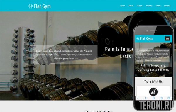 HTML шаблон для сайта тренажерного зала — Flat Gym