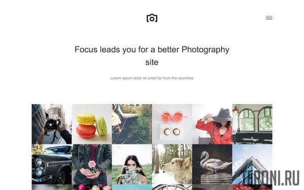 HTML шаблон для сайта фотографа — Focus