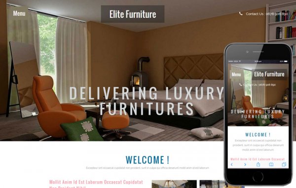 HTML шаблон для мебельного сайта — Elite Furniture