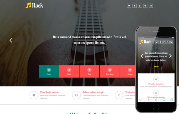 HTML шаблон для музыкального сайта — Rock