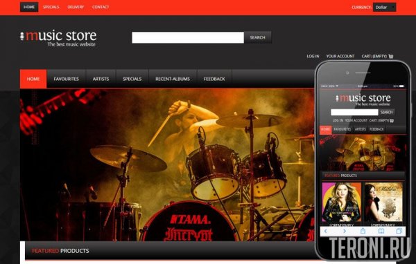 HTML шаблон для музыкального сайта — Music Store