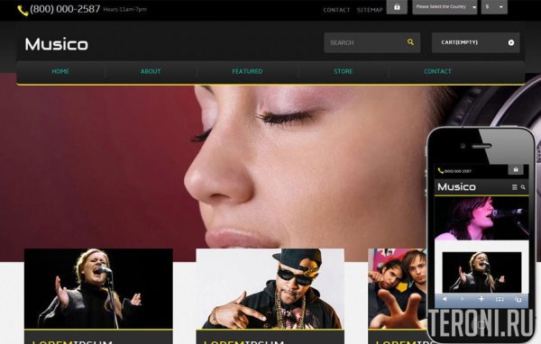 HTML шаблон для музыкального сайта — Musico
