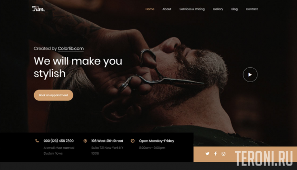 HTML шаблон для сайта парикмахерских — Trim