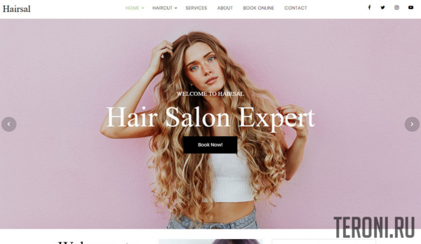 HTML шаблон для сайта салона красоты — Hairsal