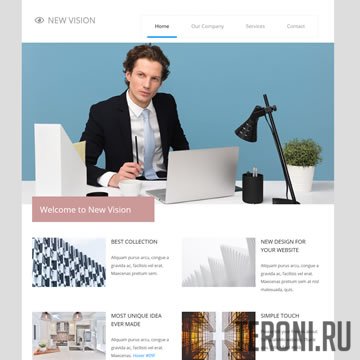 New Vision — адаптивный блоговый HTML шаблон