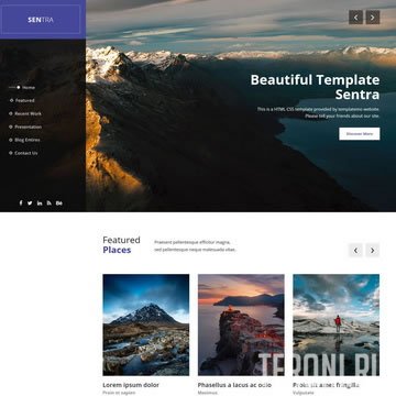Адаптивный блоговый HTML шаблон — Sentra