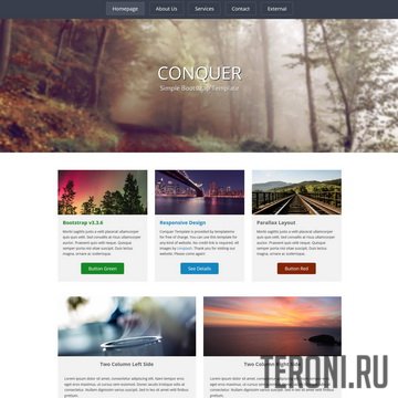 Conquer Parallax — адаптивный универсальный HTML шаблон