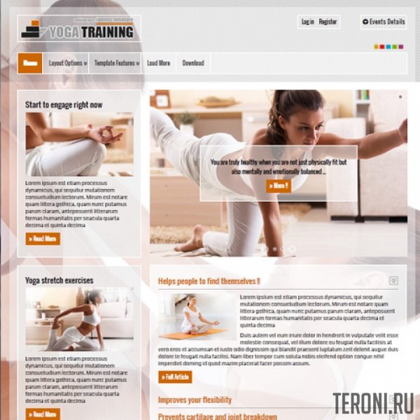 Yoga Training – шаблон Joomla 3 для сайта йоги