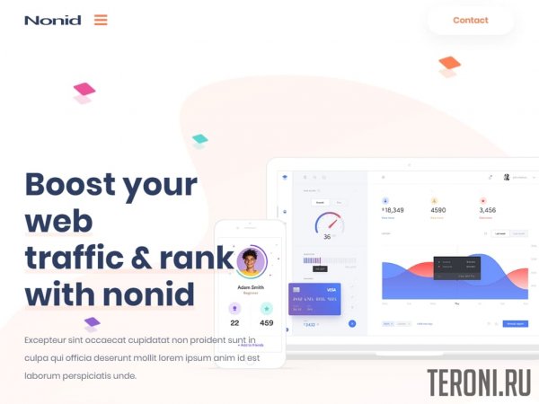 Landing Page шаблон — Nonid