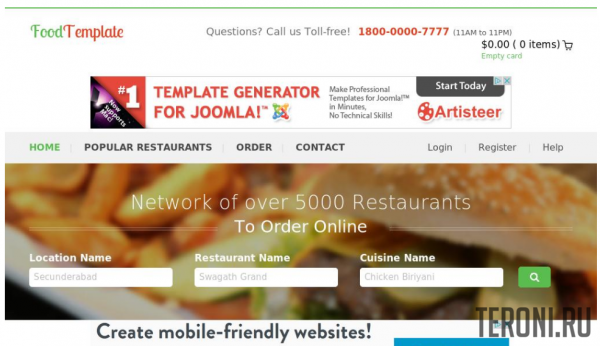 HTML шаблон интернет-магазина — Food Template