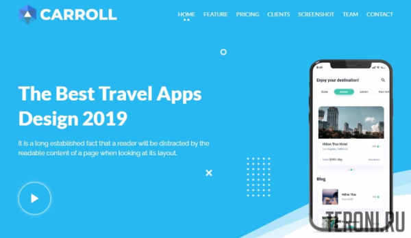 Landing Page шаблон — Carroll