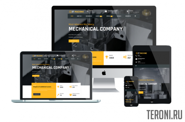 ET Machine - Адаптивный шаблон компании для Joomla 3.9