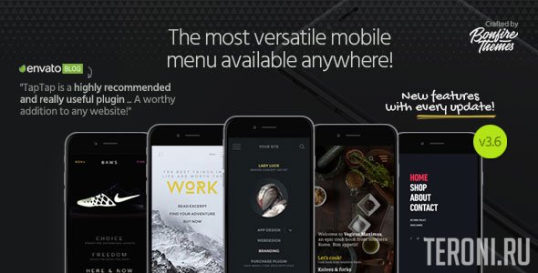 Плагин настраиваемого мобильного меню для WordPress — TapTap v3.6