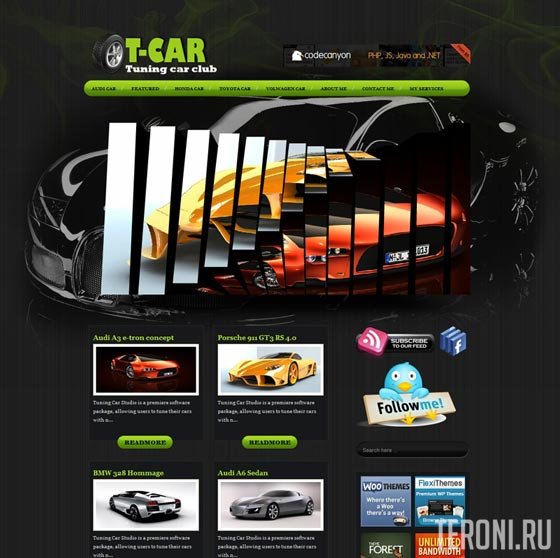 Авто шаблон WordPress — T-Car