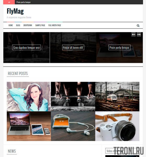 Адаптивный бизнес шаблон WordPress — FlyMag