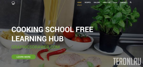 Кулинарный Bootstrap шаблон лендинга — Cooking School