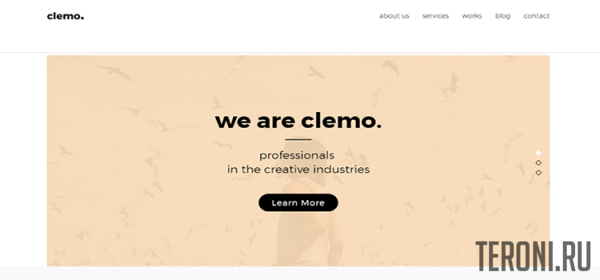 Bootstrap шаблон портфолио — Clemo