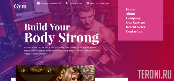 Bootstrap шаблон Landing Page для фитнес-центра — Fitness