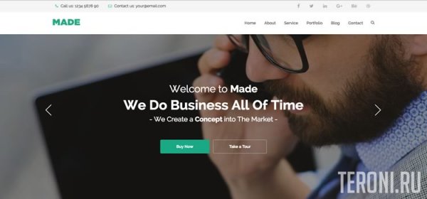 Бизнес шаблон сайта на Bootstrap — Made Agency