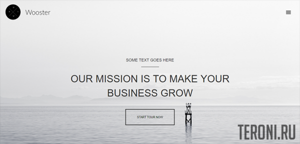 Bootstrap шаблон Landing Page — Wooster