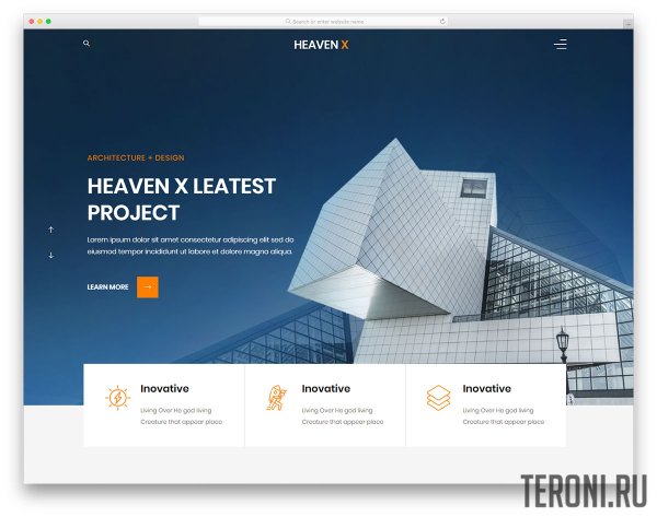 HTML шаблон для сайта архитектора — Heaven