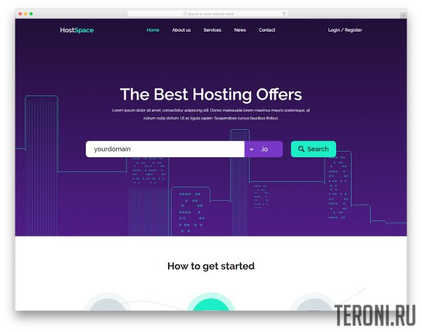HTML шаблон сайта хостинг-компании — Hostspace