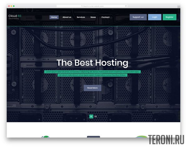 HTML шаблон сайта хостинг-компании — Cloud83