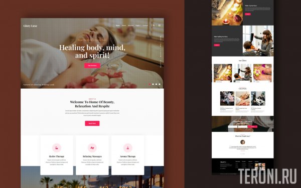 HTML шаблон для сайта салона красоты — Glory Luxe