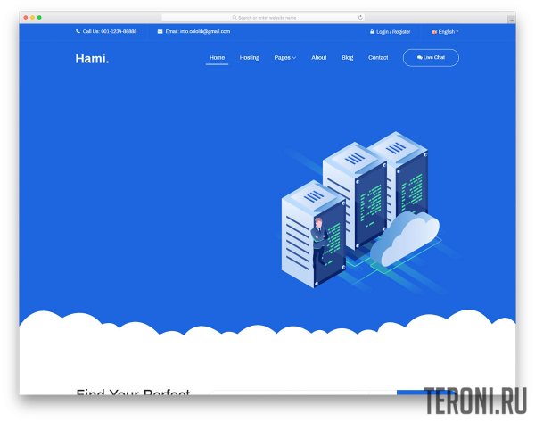 HTML шаблон сайта хостинг-компании — Hami