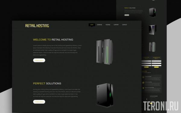 HTML шаблон сайта хостинг-компании — Retail Hosting