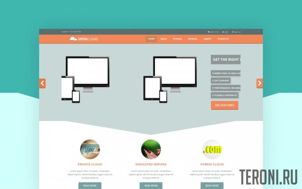 HTML шаблон сайта хостинг-компании — Open Cloud