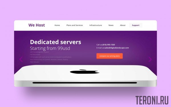 HTML шаблон сайта хостинг-компании — We Hosting