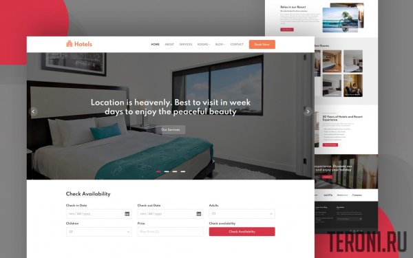 HTML шаблон для сайта гостиницы — Hotels