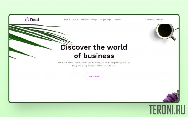 Корпоративный бизнес шаблон сайта HTML — The Deal