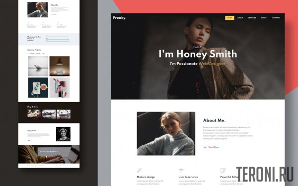 HTML шаблон сайта портфолио — Freaky