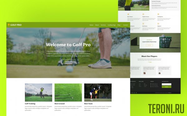 HTML шаблон для сайта гольф-клуба — Golf Pro