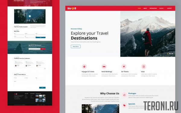 HTML шаблон для сайта турагентства — Stroll