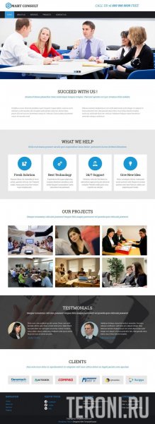 Адаптивный бизнес шаблон HTML — Smart Consultant