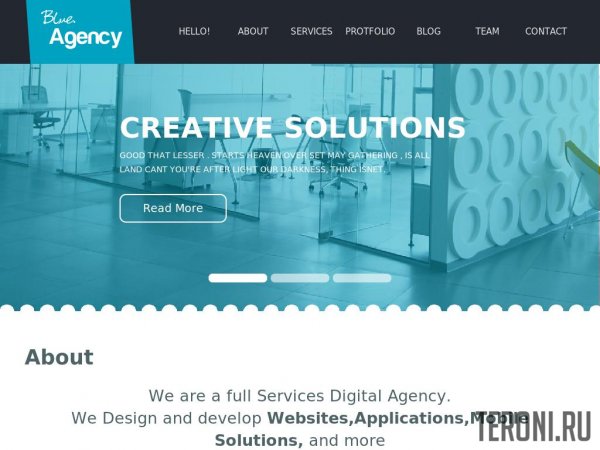 Bootstrap шаблон Landing Page — Blue Agency