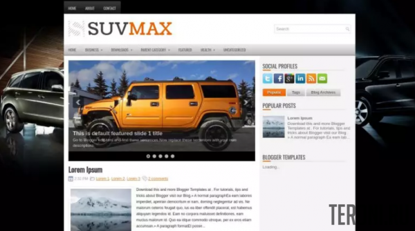 Авто шаблон для Blogger - SuvMax