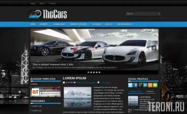 Авто шаблон для Blogger - TheCars