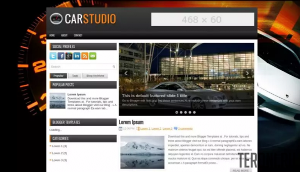 Авто шаблон для Blogger - CarStudio