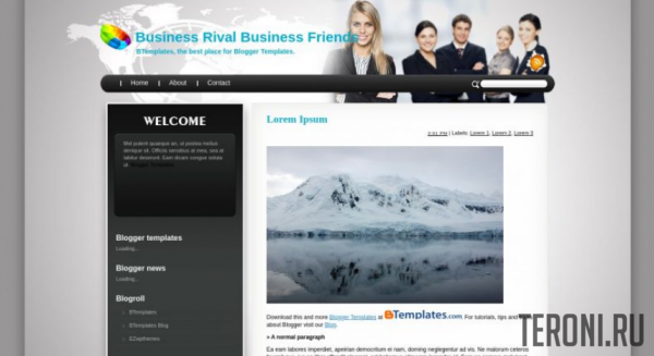 Бизнес шаблон для Blogger - Business Rival