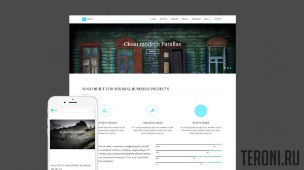Бизнес шаблон на Bootstrap — Nimo