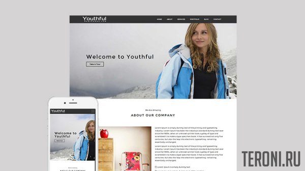 Bootstrap шаблон для бизнеса — YouthFul